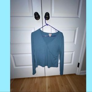 Light Blue Long Sleeve Top